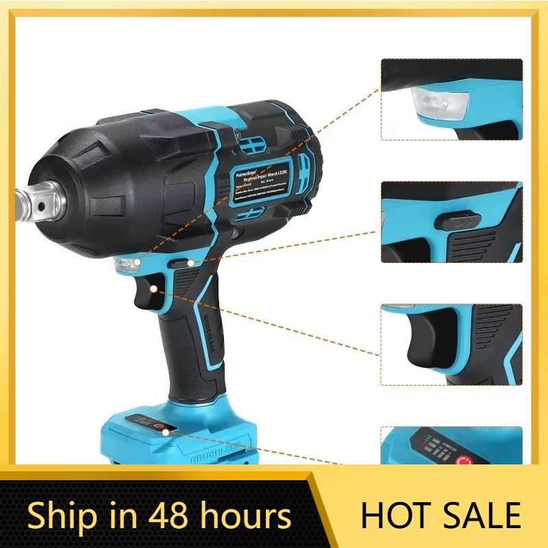 Power Tools Impact - Heimerdinger 1600N kabelloser bürstenloser Schlagschrauber LB268,