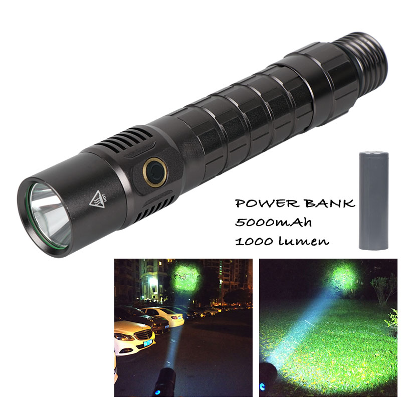 Power Tools Extension - 5000mAh Powerbank Verlängerungsstange Gewindekompatibles Taschenlampen-Zubehör für