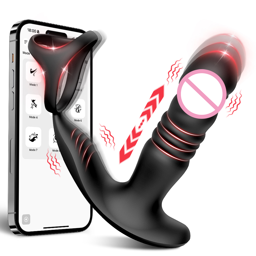 Power Tools App - Männlicher Stoßvibartor, Prostata-Massagegerät, APP-Steuerung, Vibrator für