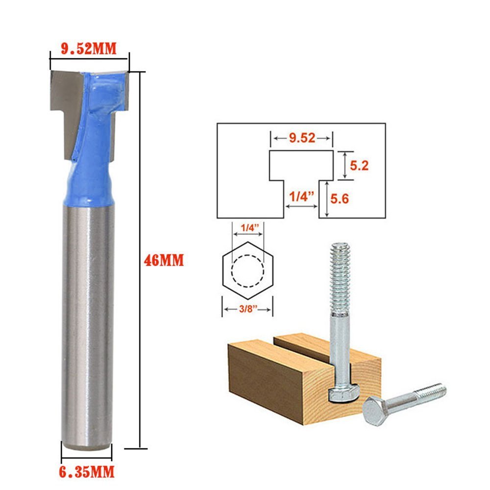 Power Tools For Woodworking - A11I 1/4 Zoll Schaft T-Slot Cutter