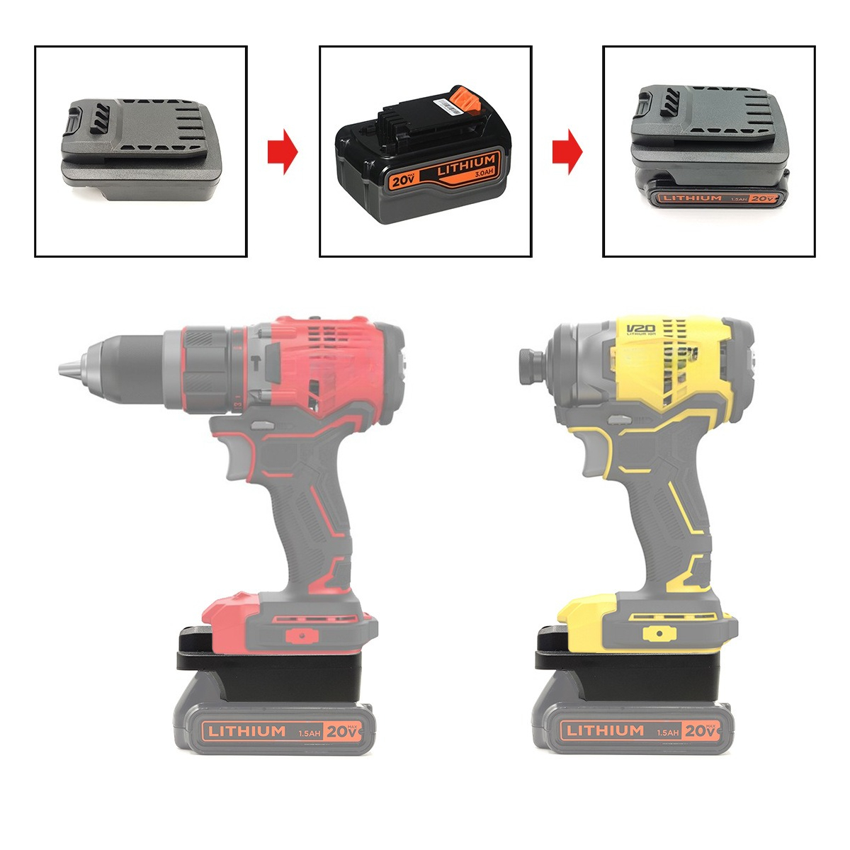 Power Tools Stanley - Für DEWALT Makita Milwaukee Craftsman Elektrowerkzeug-Adapter