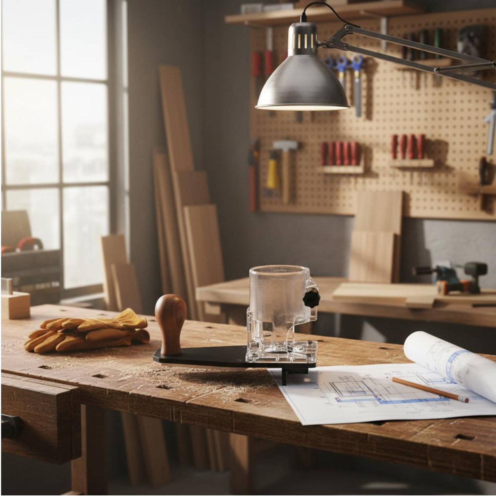 Power Tools For Woodworking - Kantenfräsbasis, langlebige Konstruktion, Rundfräsbasis, Zubehör für