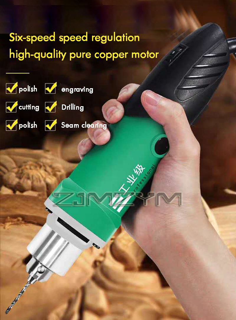 Power Tools For Woodworking - 6-Positionen-Hochleistungs-Graveur mit variabler Geschwindigkeit, elektrische Bohrmaschine,