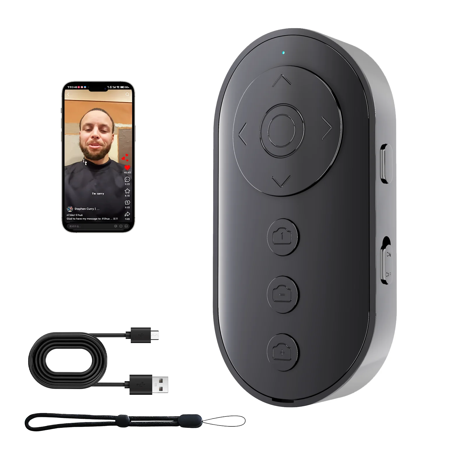 Power Tools App - Bluetooth-Kamera-Fernauslöser für Smartphone, Kabelloser Video-Scrolling-Controller für