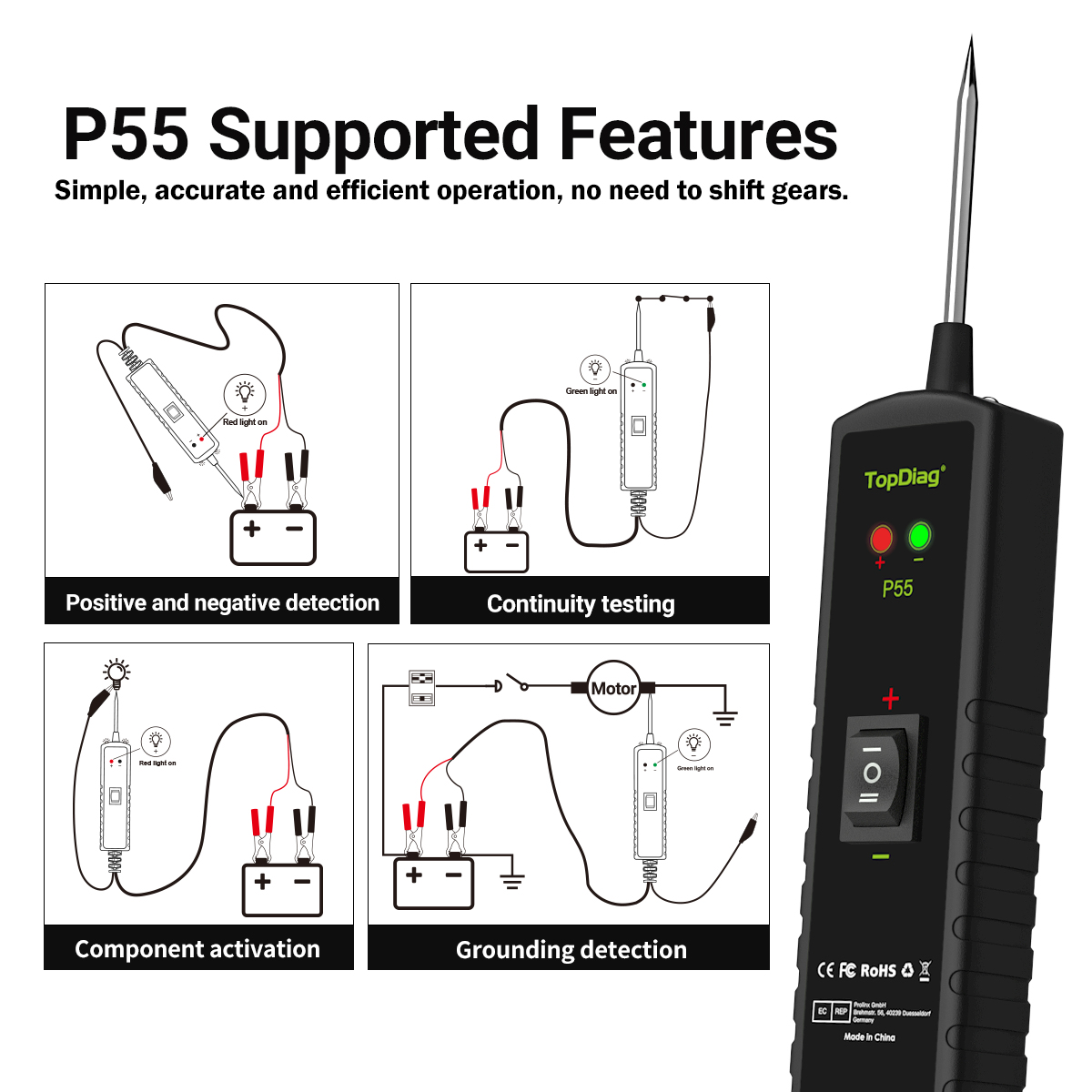 NEU TopDiag P55 Auto-Stromkrei – Power Tools Electrical Bewertung und Preis
