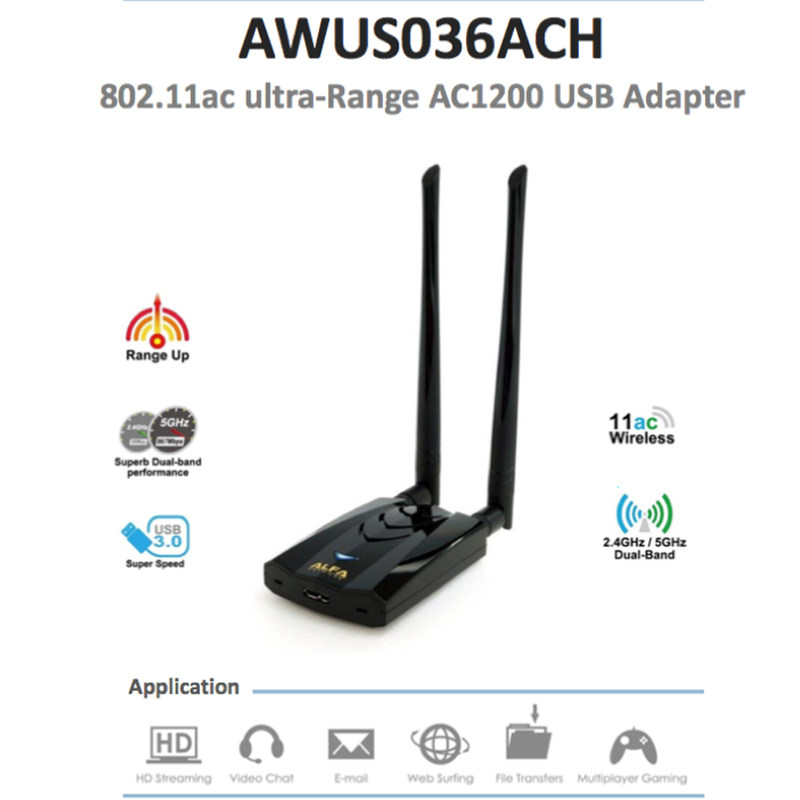 Neue ALFA AWUS036ACH verwendet – Power Tools For Linux Bewertung und Preis
