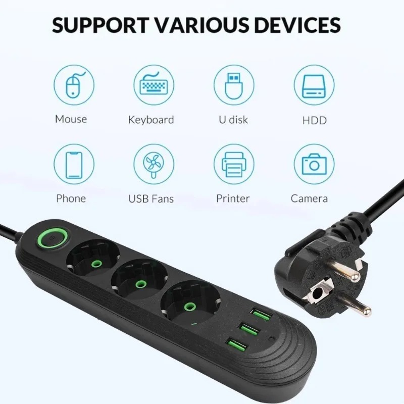 EU-Steckdose mit 3 USB-Anschlü – Power Tools Extension Bewertung und Preis