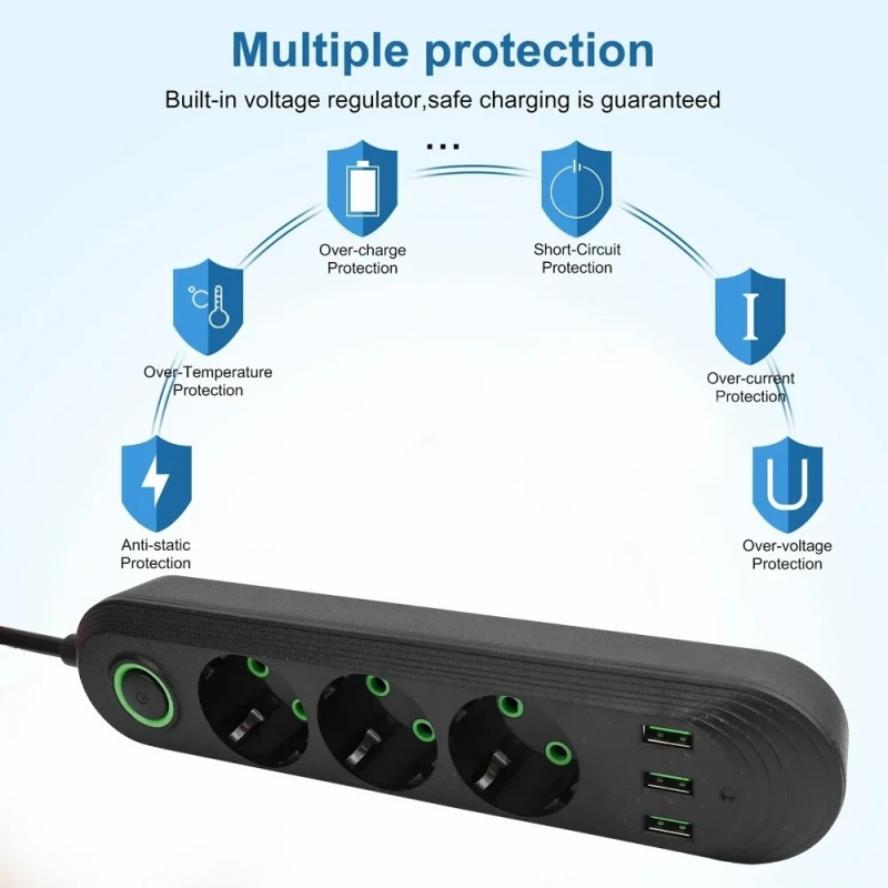 EU-Steckdose mit 3 USB-Anschlü – Power Tools Extension Bewertung und Preis