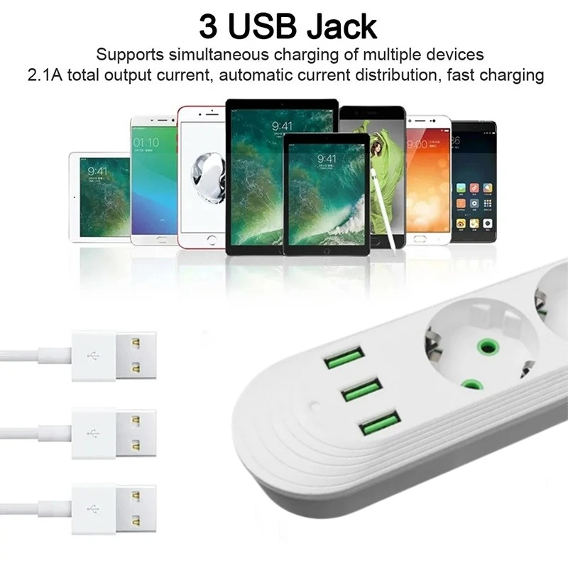 EU-Steckdose mit 3 USB-Anschlü – Power Tools Extension Bewertung und Preis