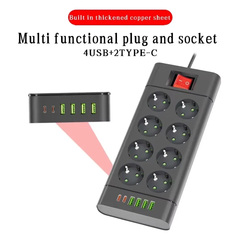 EU-Stecker, Steckdosenleiste,  – Power Tools Extension Bewertung und Preis